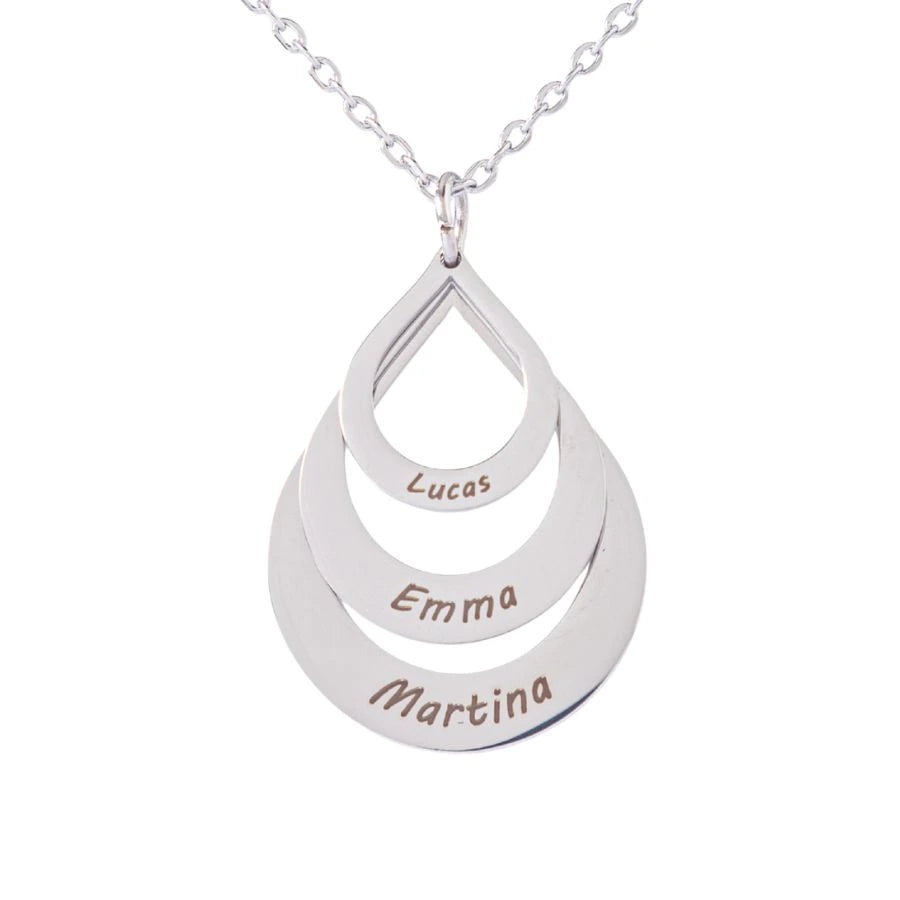 Personalized Drop Necklace with Multiple Names