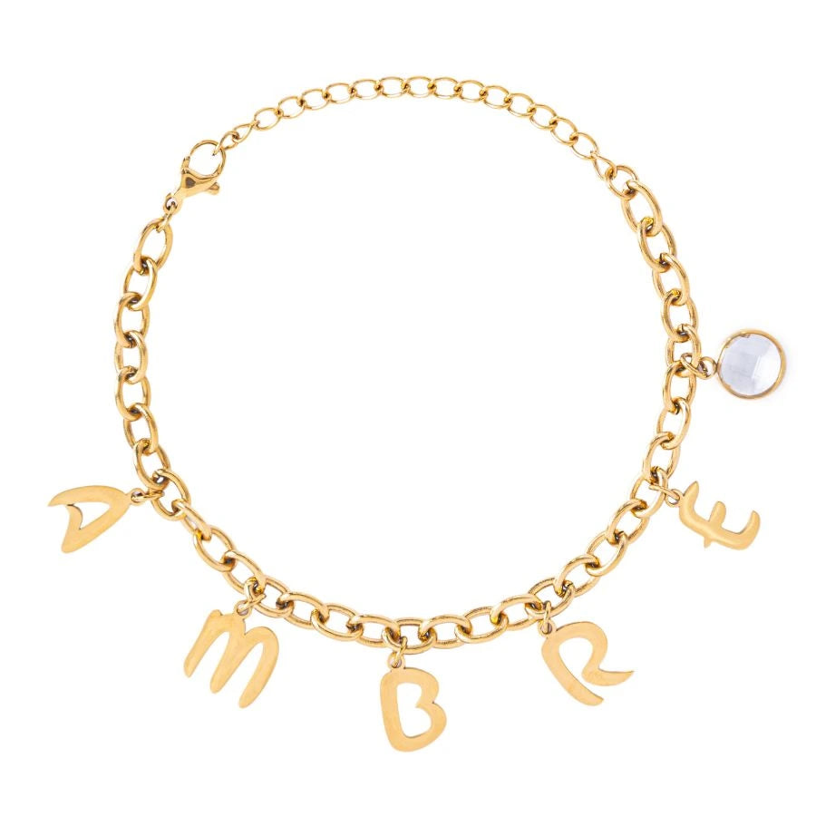 Bracelet with Letter Pendants