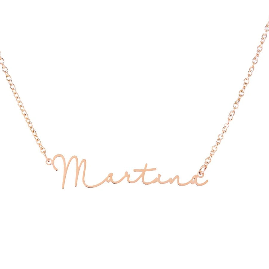 Horizontal Signature Name Necklace