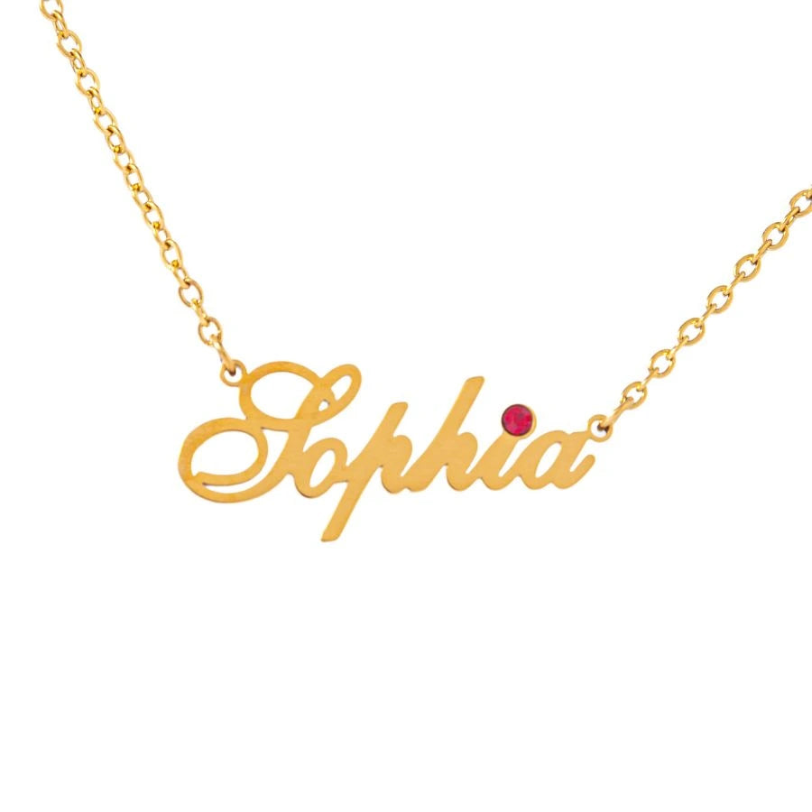 Personalized Necklace with Name & Birthstone
