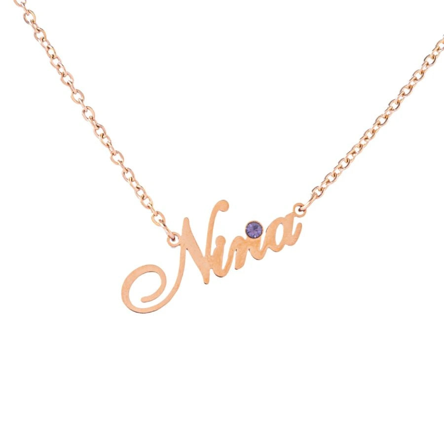Personalized Necklace with Name & Birthstone