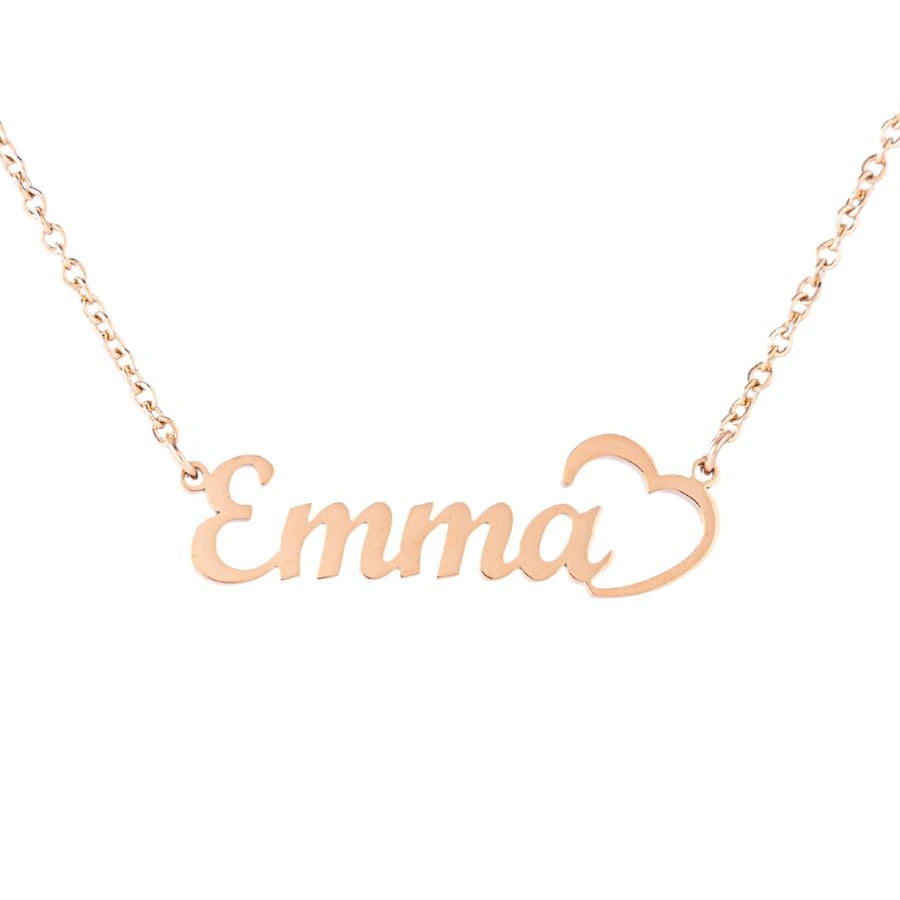 Open Heart Name Necklace