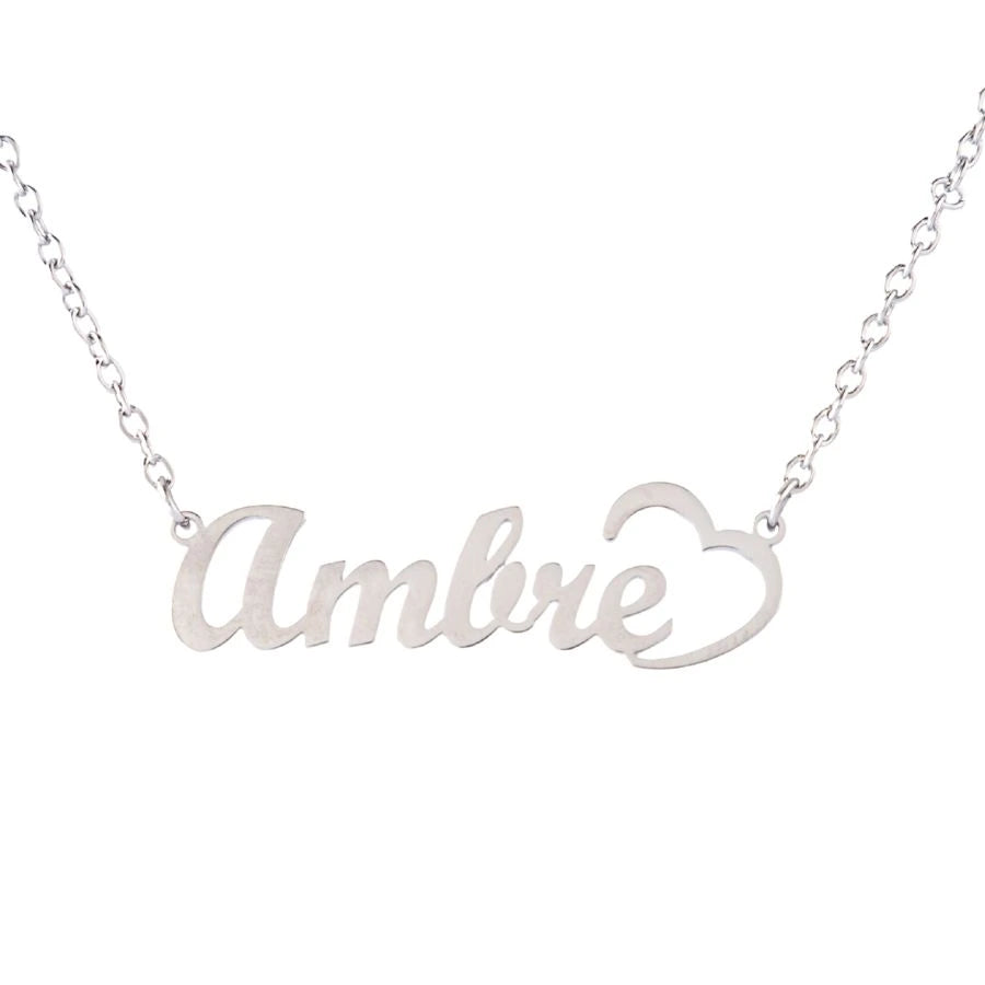 Open Heart Name Necklace